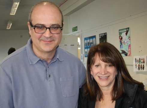 Lynne Featherstone MP with Andreas Koumi - the Exposure Project Manager